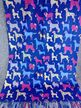 Cargar imagen en el visor de la galería, Pañuelo Perros Azul Doble Dibujo
