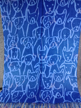 Cargar imagen en el visor de la galería, Pañuelo Perros Azul Doble Dibujo
