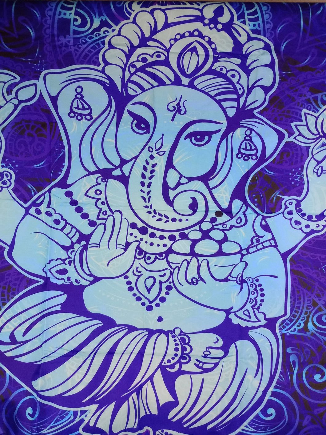 Bandera Ganesha tonos frios