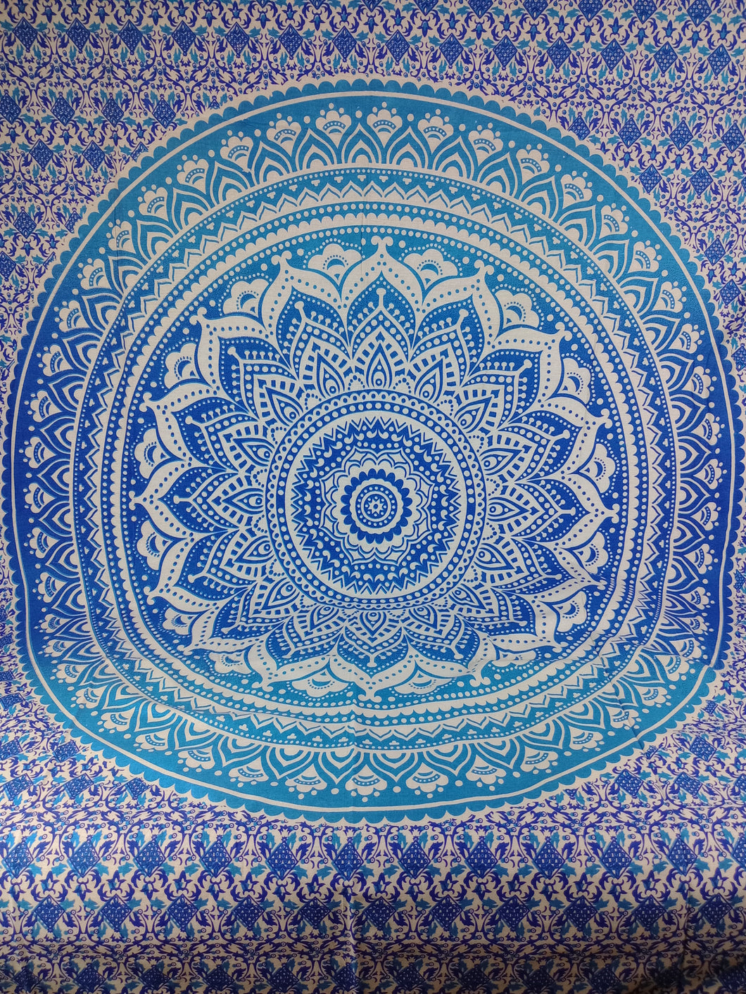 Bandera Mandala Azul