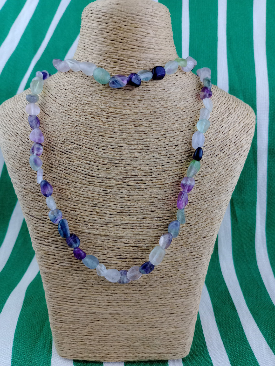 Collar Fluorita Nuggets Mini 80 cm