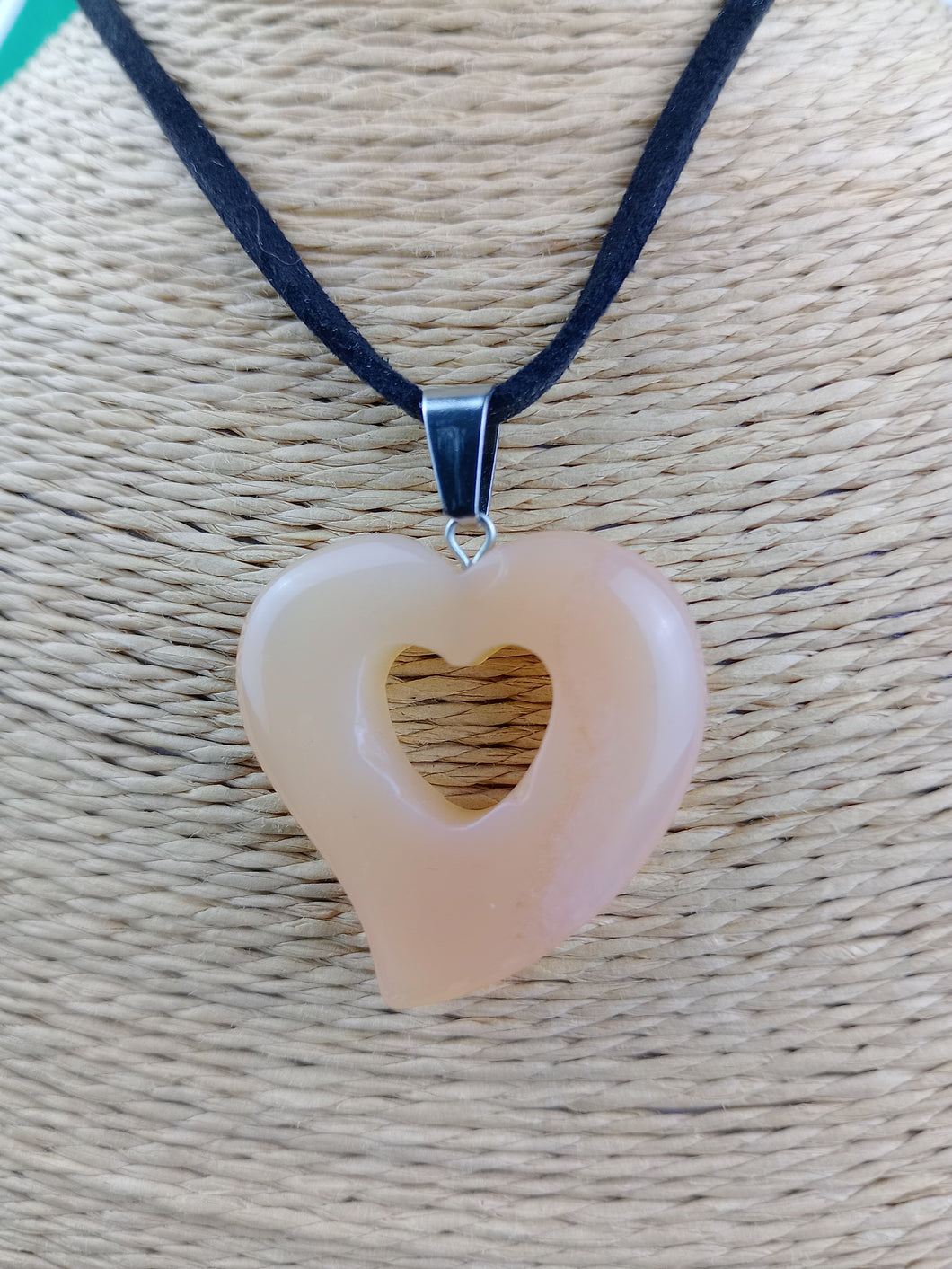 Colgante Corazon Perforado Agata