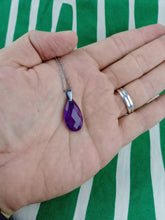 Cargar imagen en el visor de la galería, Colgante Lagrima Amatista Facetado
