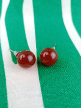 Cargar imagen en el visor de la galería, Pendientes Pin Cornalina 10 mm
