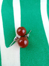 Cargar imagen en el visor de la galería, Pendientes Pin Cornalina 10 mm
