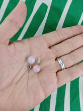 Cargar imagen en el visor de la galería, Pendientes Pin Cuarzo Rosa 10 mm
