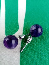 Cargar imagen en el visor de la galería, Pendientes Pin Amatista 10 mm
