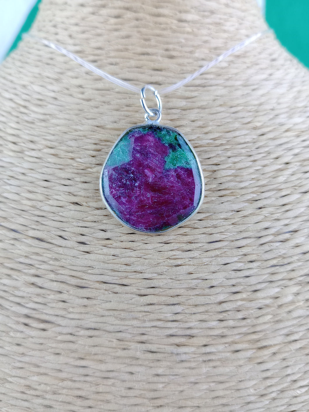 Colgante Rubi Zoisita con Plata Mod. 2