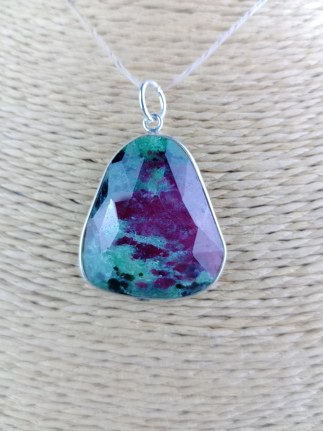 Colgante Rubi Zoisita con Plata Mod. 6