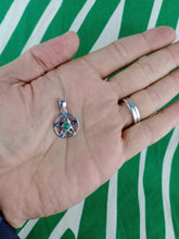 Cargar imagen en el visor de la galería, Colgante Pentagrama Malaquita Plata
