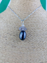 Cargar imagen en el visor de la galería, Colgante Shunguita con Cuarzo Herkimer Mod 6
