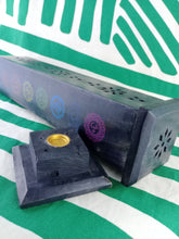 Cargar imagen en el visor de la galería, Incensario Torre Chakras Negro
