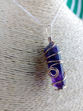 Cargar imagen en el visor de la galería, Colgante Amatista  Biterminada Metal Mod. 5
