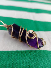 Cargar imagen en el visor de la galería, Colgante Amatista  Biterminada Metal Mod. 5
