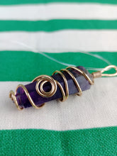 Cargar imagen en el visor de la galería, Colgante Amatista  Biterminada Metal Mod. 5
