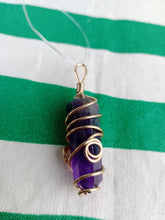 Cargar imagen en el visor de la galería, Colgante Amatista  Biterminada Metal Mod. 5
