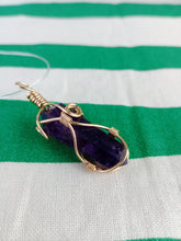Cargar imagen en el visor de la galería, Colgante Amatista  Biterminada Metal Mod. 4
