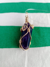 Cargar imagen en el visor de la galería, Colgante Amatista  Biterminada Metal Mod. 4
