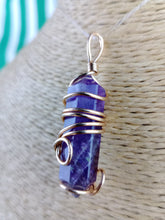 Cargar imagen en el visor de la galería, Colgante Amatista  Biterminada Metal Mod. 3

