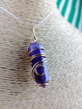 Cargar imagen en el visor de la galería, Colgante Amatista  Biterminada Metal Mod. 3
