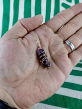 Cargar imagen en el visor de la galería, Colgante Amatista  Biterminada Metal Mod. 3
