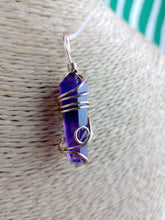 Cargar imagen en el visor de la galería, Colgante Amatista  Biterminada Metal Mod. 2
