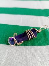 Cargar imagen en el visor de la galería, Colgante Amatista  Biterminada Metal Mod. 2
