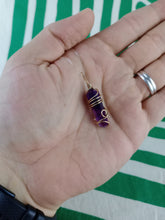 Cargar imagen en el visor de la galería, Colgante Amatista  Biterminada Metal Mod. 2
