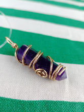 Cargar imagen en el visor de la galería, Colgante Amatista  Biterminada Metal Mod. 1
