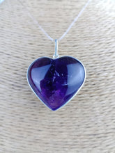 Cargar imagen en el visor de la galería, Colgante Amatista Plata Corazon Mod. 2
