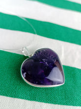 Cargar imagen en el visor de la galería, Colgante Amatista Plata Corazon Mod. 2
