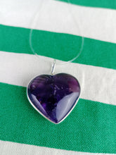 Cargar imagen en el visor de la galería, Colgante Amatista Plata Corazon Mod. 2
