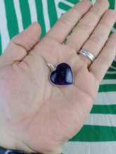 Cargar imagen en el visor de la galería, Colgante Amatista Plata Corazon Mod. 2
