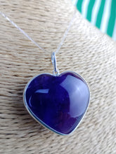 Cargar imagen en el visor de la galería, Colgante Amatista Plata Corazon Mod. 1
