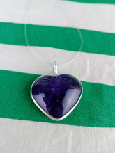 Cargar imagen en el visor de la galería, Colgante Amatista Plata Corazon Mod. 1
