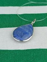 Cargar imagen en el visor de la galería, Colgante Cuarzo Azul Lagrima Plata Mod. 1
