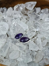 Cargar imagen en el visor de la galería, Pendientes Plata Lagrima Amatista Mod. 4
