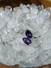Cargar imagen en el visor de la galería, Pendientes Plata Lagrima Amatista Mod. 3
