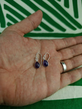 Cargar imagen en el visor de la galería, Pendientes Plata Lagrima Amatista
