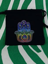 Cargar imagen en el visor de la galería, Bolsa Algodon Hamsa Negra
