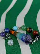 Cargar imagen en el visor de la galería, Pendulo 7 chakras con Cadena de los Chakras
