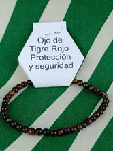 Cargar imagen en el visor de la galería, Pulsera Ojo de Tigre Rojo 4 mm
