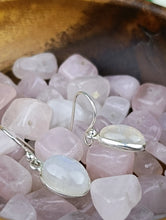 Cargar imagen en el visor de la galería, Pendientes Plata Piedra Luna Oval
