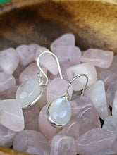 Cargar imagen en el visor de la galería, Pendientes Plata Piedra Luna Oval
