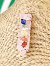 Cargar imagen en el visor de la galería, Colgante Chakras Cuarzo Rosa
