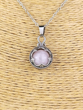 Cargar imagen en el visor de la galería, Colgante Gotland de Acero con Cuarzo Rosa Grande
