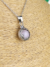 Cargar imagen en el visor de la galería, Colgante Gotland de Acero con Cuarzo Rosa Grande
