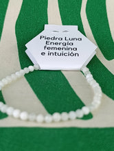 Cargar imagen en el visor de la galería, Pulsera Piedra Luna Facetada 4 mm
