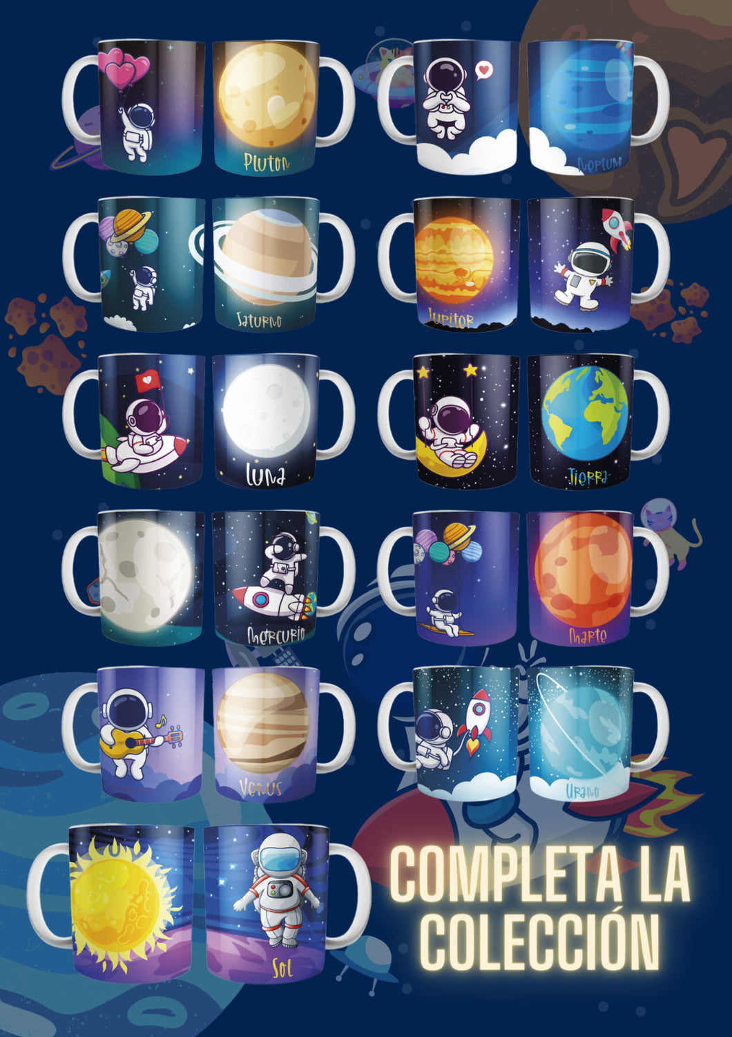 Coleccion Completa Tazas Universo