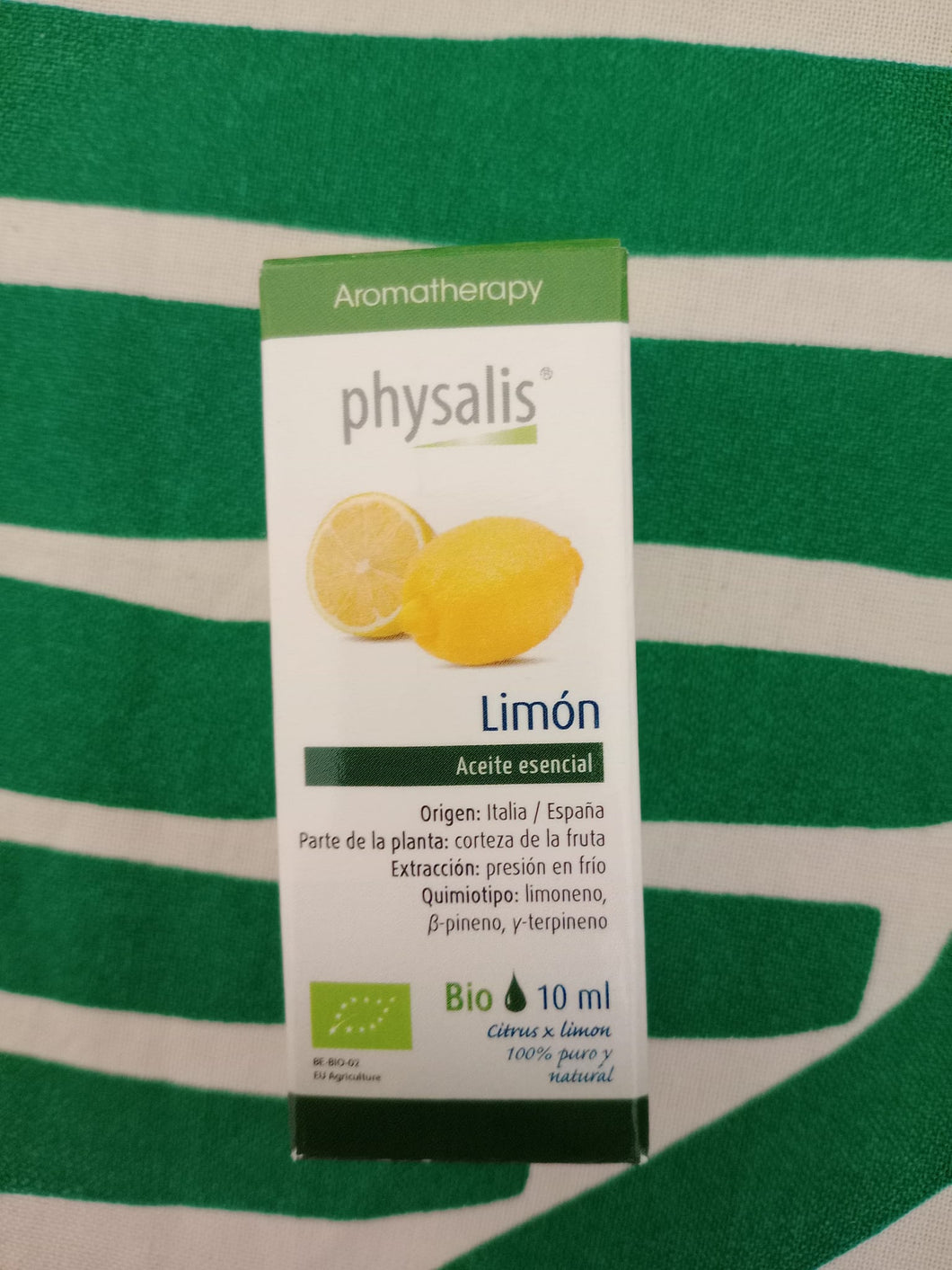 Aceite Esencial de Limón Ecológico 10 ml (Apto uso alimentario) Physalis